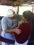 Todd and a native women who opened up her home to us